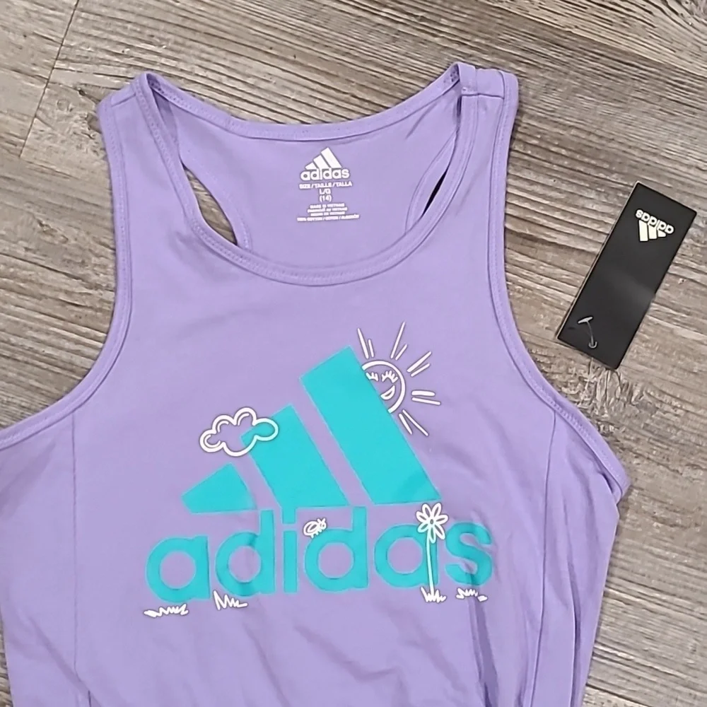Adidas Tie Front Tanktop with Matching Tie Dye Shorts Size Large/10